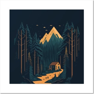 Hidden House in Mountains Posters and Art